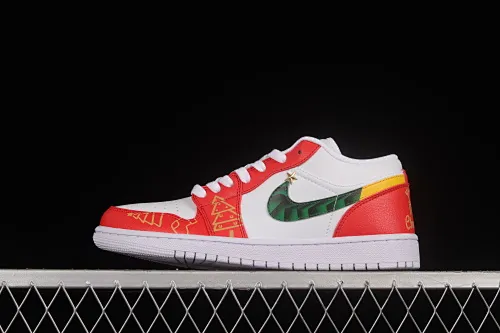 All categories Air Jordan Jordan series basketball shoes Air Jordan 1 Low Air Jordan 1 Low AJ1 Joe 1 Christmas theme customized version Sports culture basketball shoes 553558-130
